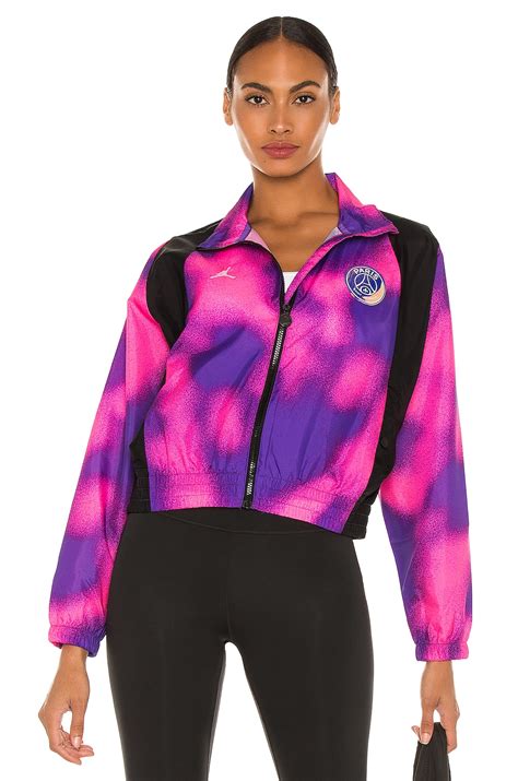 Jordan PSG Warm Up Jacket in Psychic Purple & Black | REVOLVE