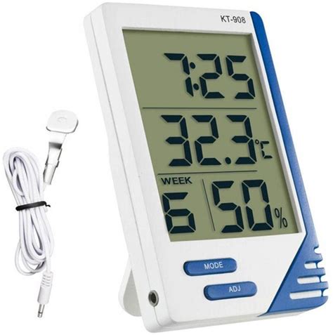 BALRAMA Digital Hygrometer HTC KT-908 Electronic Thermo Hygro Large Big ...