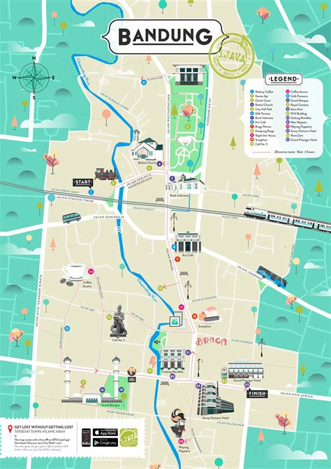 iDiscover Bandung Illustrated Map :: Behance