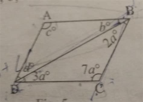 in figure 5 ABCD is a parallelogram.find the value of a,b,c and d ...