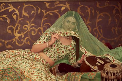 Mint Green Lehenga Choli With Embroidery With Print And Swar