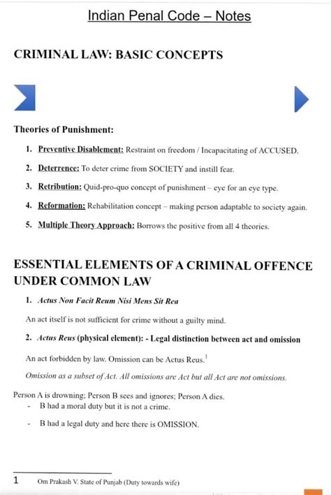 IPC law notes - Indian Penal Code - Notes CRIMINAL LAW: BASIC CONCEPTS ...
