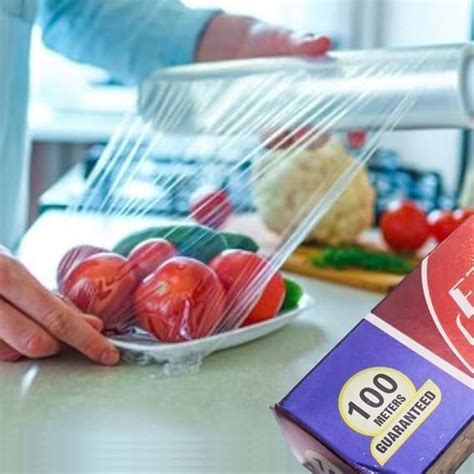 SR 100 Meter Guarnteed Food Cling Film Wrap Food Biodegradable BPA Free ...