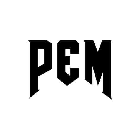 Pem letter logo design for technology company pem logo design black and ...