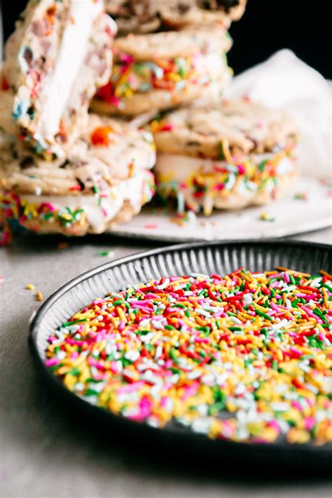 M&M Cookie Ice Cream Sandwiches - Heathers Home Bakery
