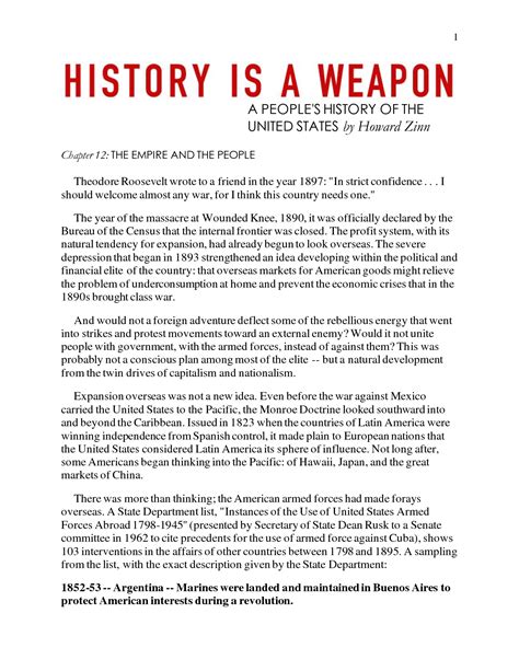 SOLUTION: Zinn chapter 12 the empire and the people - Studypool