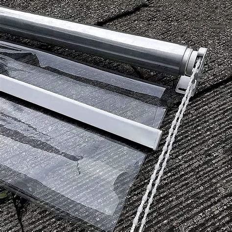 Buy JIANFEI Clear Roller Shade, PVC Screen Sun Shade Blinds, Waterproof ...