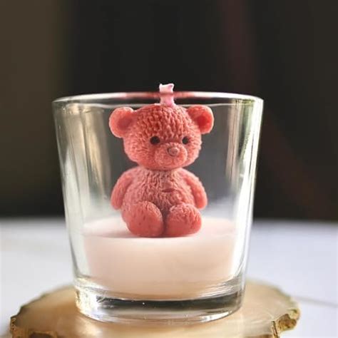 ESMY Teddy Bear Candle Scented | Vanilla | Soy Wax | Candle for Gifting ...