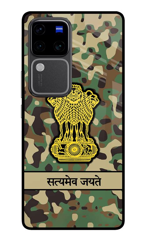Buy Now Satyamev Jayate Army Glass Case for Vivo V30 Pro 5G Online ...