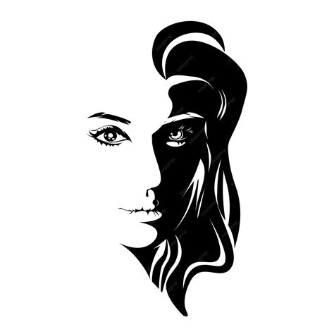 Premium Vector | Woman face silhouette illustration vector