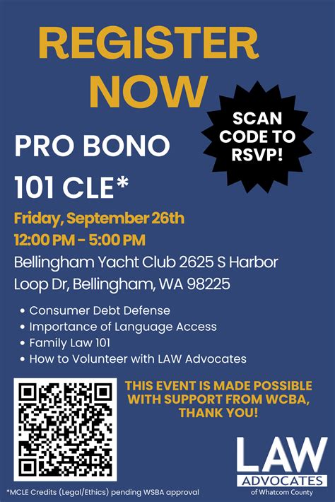 Calendario y eventos - Law Advocates - Whatcom County