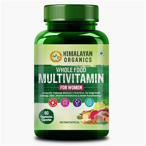 Himalayan Organics Whole Food Multivitamin For Women With Vitamin B1 ...