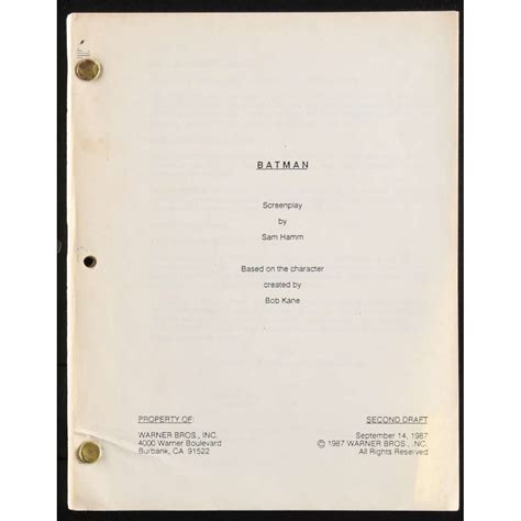 Image result for Batman Script SA Hood