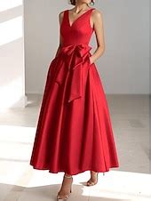 A-Line Tea Length Cocktail Dresses Party Dresses Elegant High Low ...
