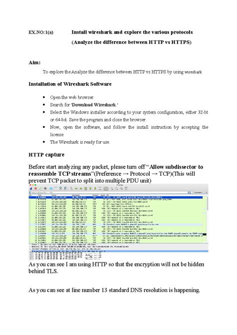 Web application security Manual - EX:1(a) Install wireshark and explore ...
