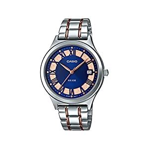Casio Enticer Ladies Analog Rose Gold Blue Dial Women's Watch LTP ...