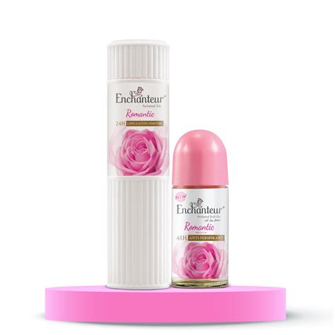 Enchanteur Romantic Perfumed Body Talc 250gms & Romantic Roll-On Deodo