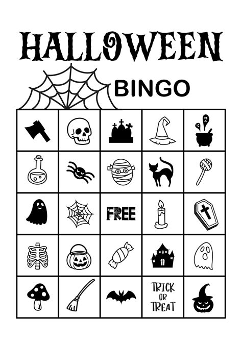 Free Printable Halloween Bingo Cards For 20 Players