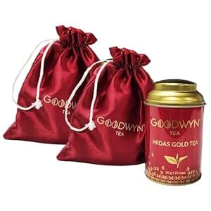 Goodwyn Midas Gold Tea | Luxury Black Tea with Edible Gold | 50g ...