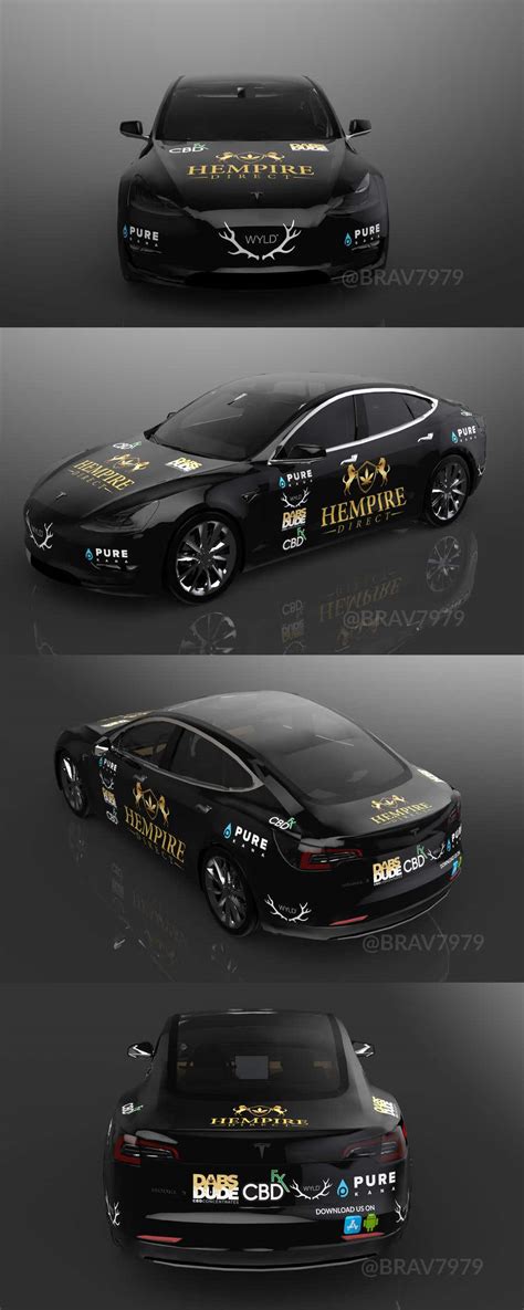 Entry #41 by brav7979 for Create 3d render for Black Tesla Model 3 ...