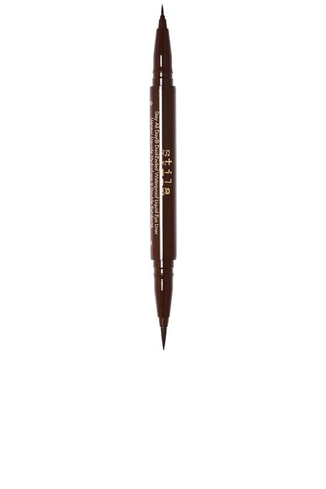 Stila Stay All Day Dual-Ended Waterproof Liquid Eye Liner in Dark Brown ...