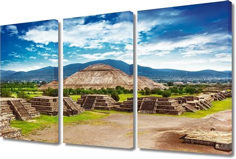 TUMOVO Teotihuacan Ruins of Aztec Civilization Painting on India | Ubuy