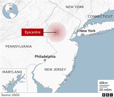 New York and beyond rattled by rare East Coast earthquake - BBC News