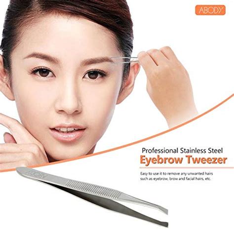 RVS Professional Eyebrow Tweezer Stainless Steel Slanted Face Hair ...