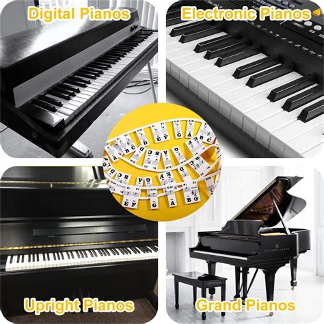 Buy Piano Keyboard Stickers,Piano Keyboard Stickers Rakes Guide Learn ...