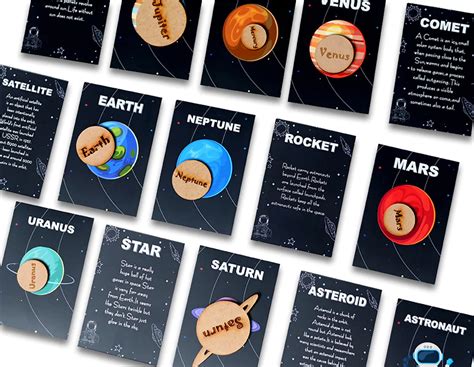 Buy Solar System Flashcard with Space Board Activity (Contain Wooden ...