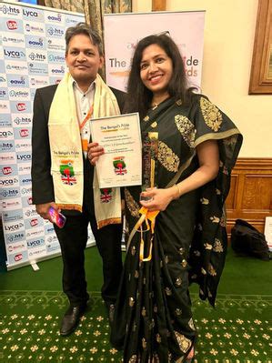 Bengal Pride Award Conferred to Dr. Santipada Gon Chaudhuri in London ...