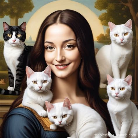 Mona Lisa's Smile with Cats | Stable Diffusion Trực tuyến