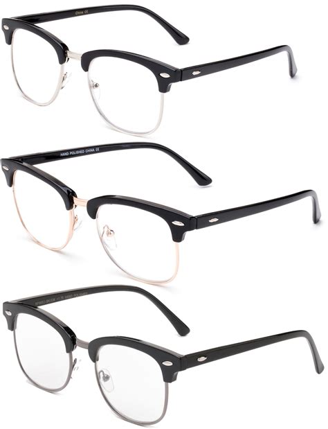 Newbee Fashion Classic Half Frame Clear Lens Glasses Non India | Ubuy