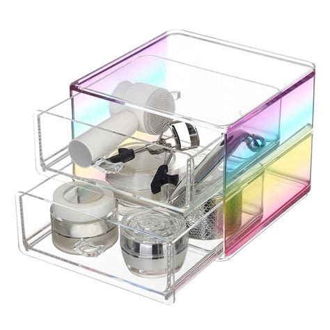 2-Drawer Rainbow Cosmetic Organizer