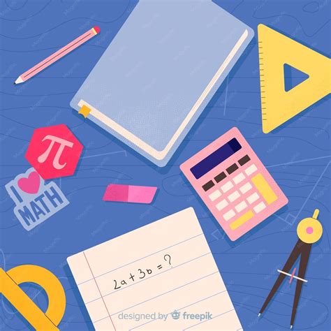 Cartoon math concept background | Free Vector