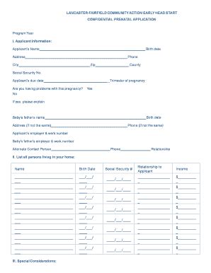 Fillable Online LANCASTER-FAIRFIELD COMMUNITY ACTION EARLY HEAD Fax ...
