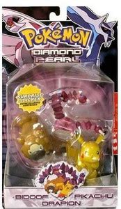 POKEMON Pokemon Diamond And Pearl Series 2 Basic Figure 3-Pack Pikachu ...