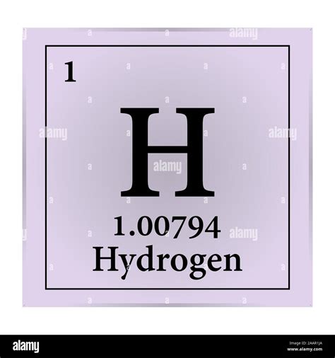 Hydrogen Periodic Table of the Elements Vector illustration eps 10 ...