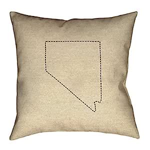 Buy ArtVerse Katelyn Smith Nevada Outline 18" x 18" Pillow-Faux Suede ...