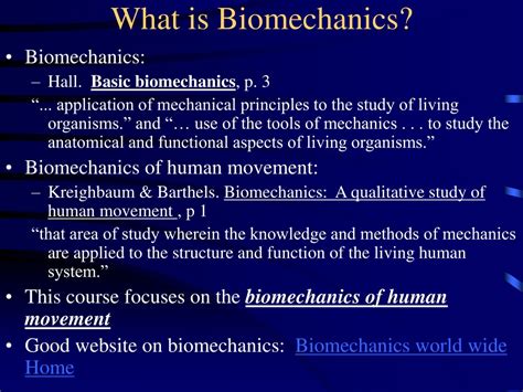 PPT - What is Biomechanics? PowerPoint Presentation, free download - ID ...