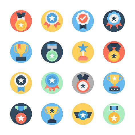Award and trophies icons pack | Premium Vector