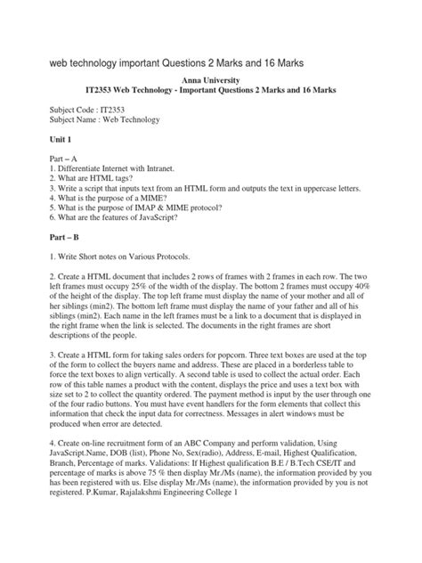 Image result for Web Technology Important Questions