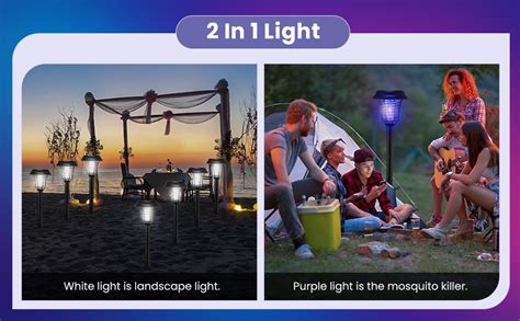 SSUCA Solar Mosquito Repellent Bug Zapper, Dual Mode UV Light Mosquito ...