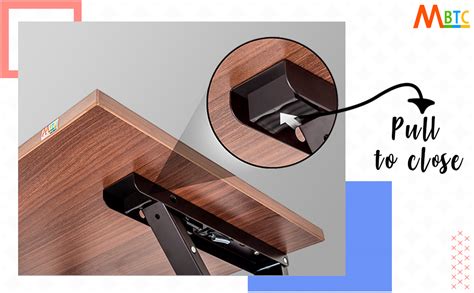 MBTC Mebel Wall Mounted Multipurpose Foldable Table (Planked Walnut ...