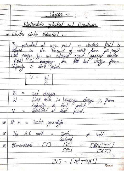 Image result for Electrostatic Potential and Capacitance Notes