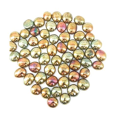 LICAN Glossy Shiny Round Glass Pebbles for Fish Tank Aquarium Garden ...