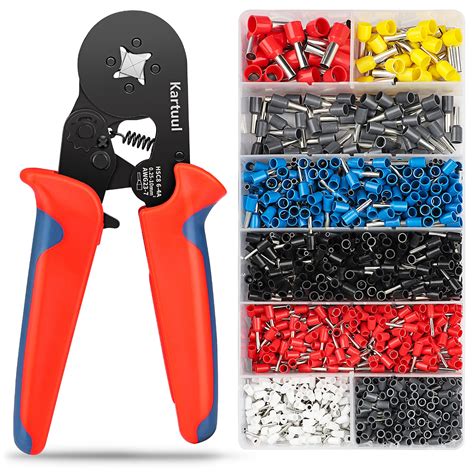 Buy Kartuul Ferrule Crimping Tool Kit, AWG23-7 Self-adjustable Ratchet ...