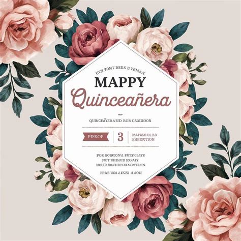 Entry #18 by FaruqGraphic for Quinceañera Invitation Template Design in ...