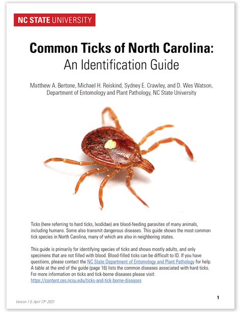 What’s That Tick? New Identification Guide to Species in North Carolina ...