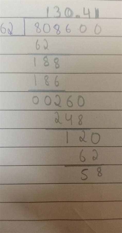 Q. 8086/62solve without using calculator and show me the procedure ...